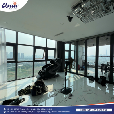 kính nhà ở sau khi dán phim cách nhiệt