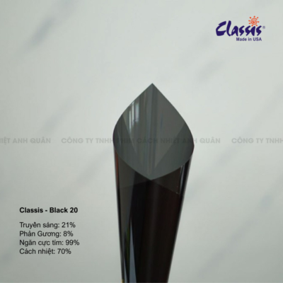 phim cách nhiệt tối màu Black 20 cho cửa kính nhà giảm chói và cản UV