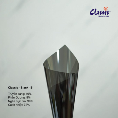 phim cách nhiệt tối màu Black 15 cho cửa kính nhà chống nóng và tăng riêng tư
