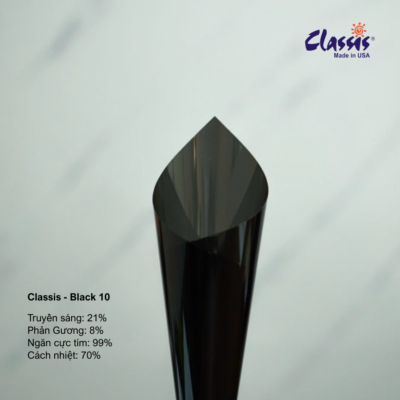 phim cách nhiệt tối màu Black 10 cho cửa kính nhà riêng tư cao