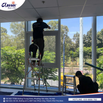 văn phòng mới sau khi dán phim cách nhiệt 