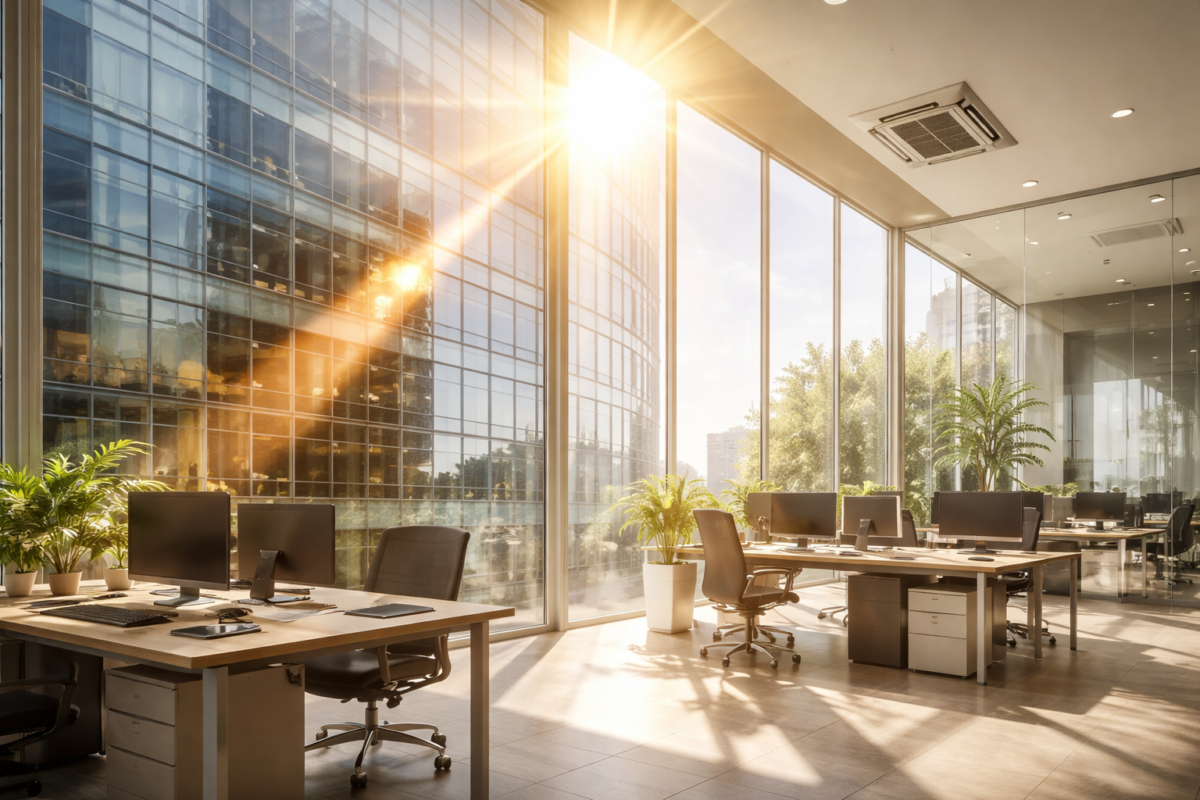 phim cách nhiệt nhà kính văn phòng chống nóng 