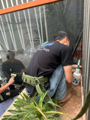Công trình nhà kính tại Chương Mỹ được Toàn Tiến Long Biên khảo sát và thi công phim cách nhiệt.