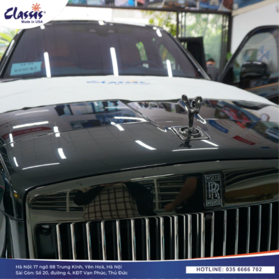 Phần đầu xe Rolls-Royce được bảo vệ bằng PPF trong suốt