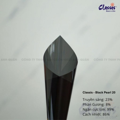 Mẫu phim cách nhiệt Classis Black Pearl 20 và thông số sản phẩm